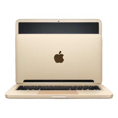 Aesthetic apple laptop in beige color that looks chic and elegant but cozy at the same time sticker
