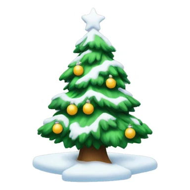 christmas tree with snow  sticker