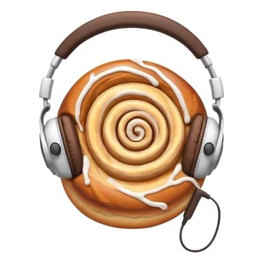 Cinnamonroll wearing headphones  sticker