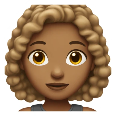 Light brown skin girl with light brown hair sticker