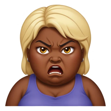fat woman angry sticker