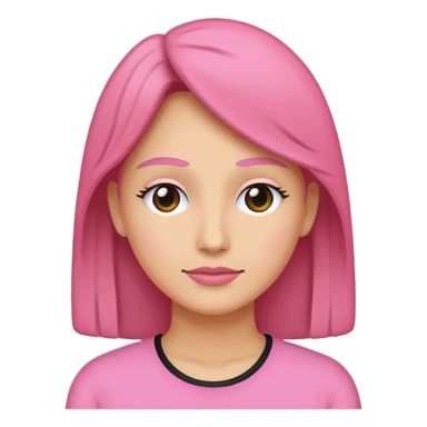 icono silueta de mujer rosa sin rostro sticker