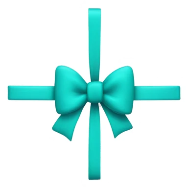 Turquoise bow sticker