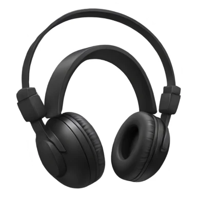 black headphones with black bows sticker