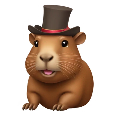 capibara con gorro de navida sticker