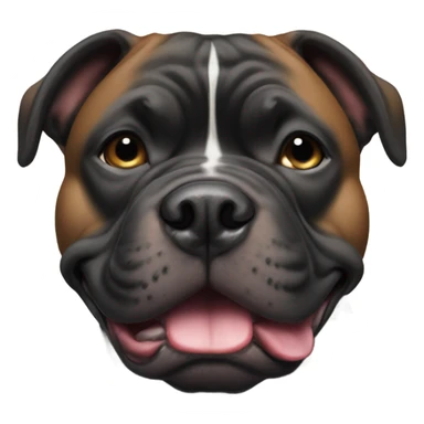 black american bully with black nose sticker