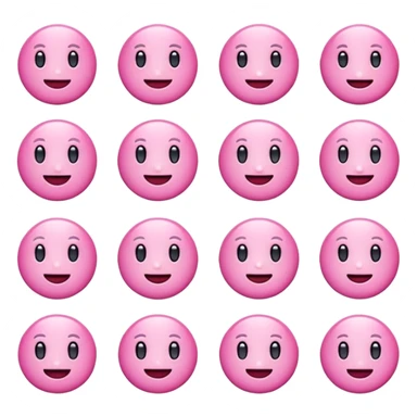 Pink emojis sticker