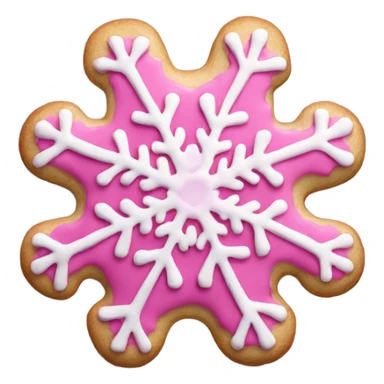 pink snowflake cookie  sticker
