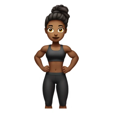 muscular gym girl sticker