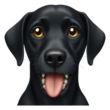 Black dog with alligator in mouth sticker