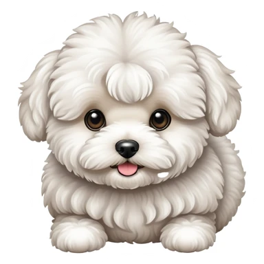 white maltipoo sticker