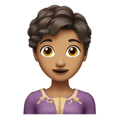 brunette pixie cut rapunzel  sticker