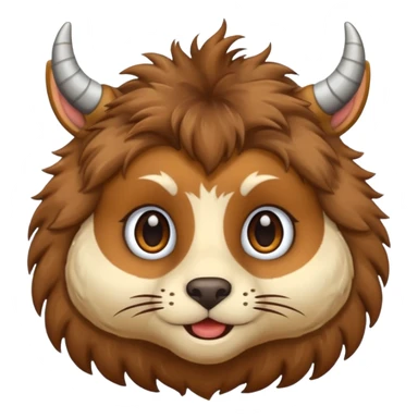 Doe face with little horn sticker