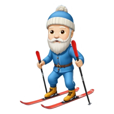 Socrates on mountain skis sticker