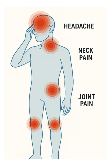 mal di testa cervicali dolori articolari in italiano sticker