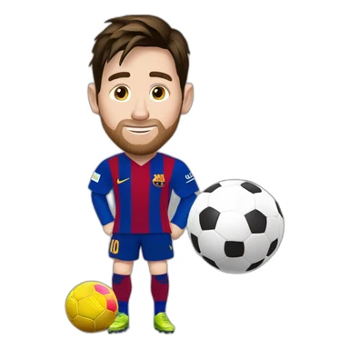 Messi soulèvent le ballon d'or sticker