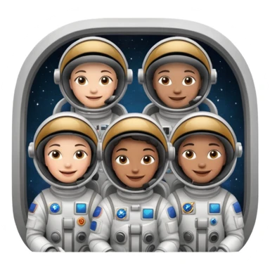 Space Station Crew, in space station sticker