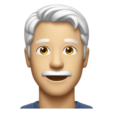 white energetic man sticker