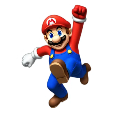 8 bit Mario Jumping sticker
