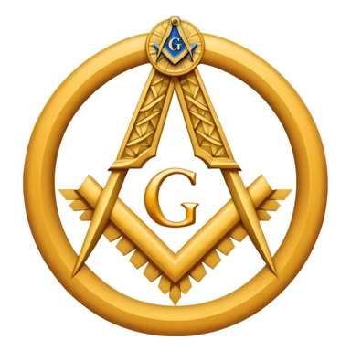 Freemason logo with letter g sticker