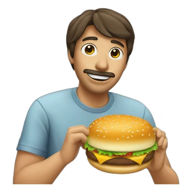 Hamburger qui mange un hamburger sticker