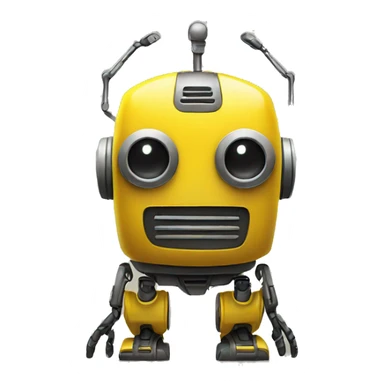 Yellow robot sticker