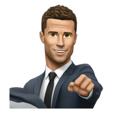 Ronaldo qui embrasse macron sticker