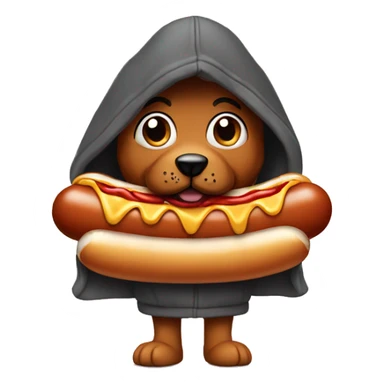 Hotdog wearing hoodie sticker