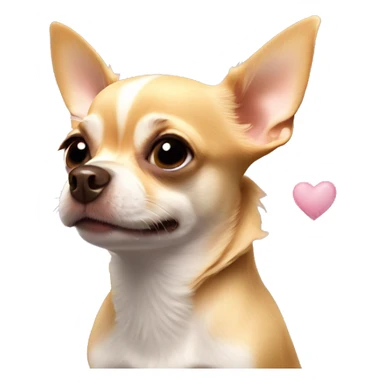 Chihuahua blowing kisses(hearts in the air) sticker