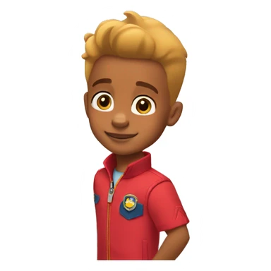 paw patrol no hair young boy sticker