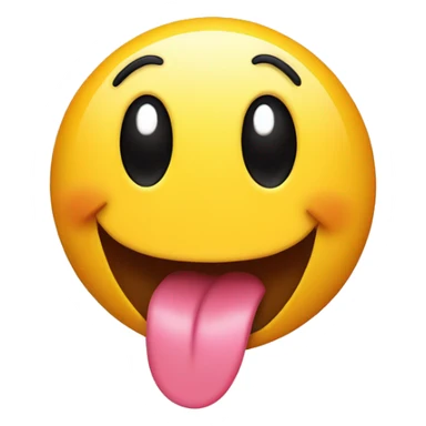 Smiley face show tongue sticker