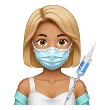 woman vaccine sticker