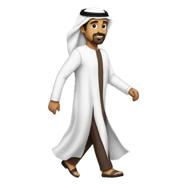 Qatari man wearing thoab walking sticker
