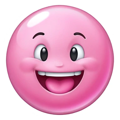 bubble gum smiling emoji sticker
