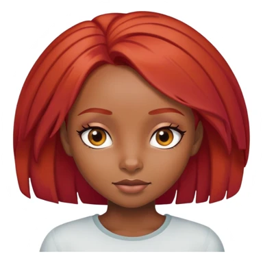 Black girl with red hair sticker