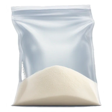 pocket size see through ziplock bag of flour sticker