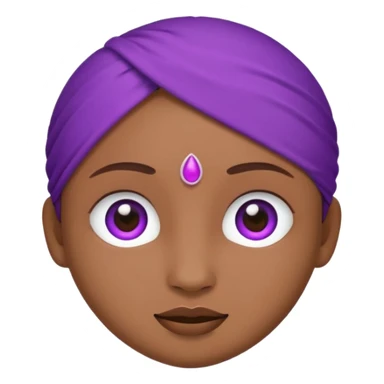 indian desi purple emoji sticker