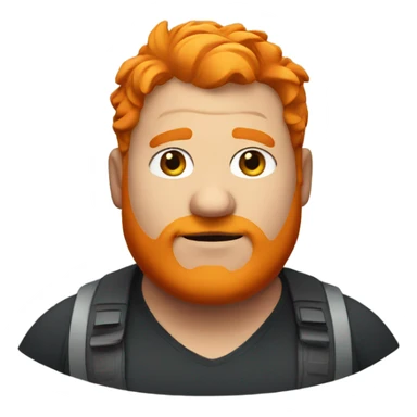 Fat guy with orange hair sticker