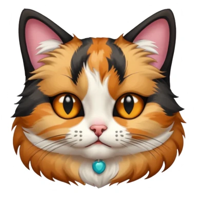 gato con mechon negro tapando un ojo sticker