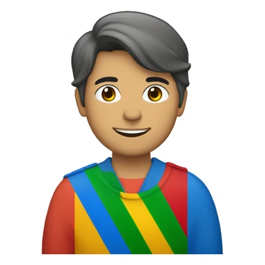 Un portugais qui porte un drapeau lgbt sticker