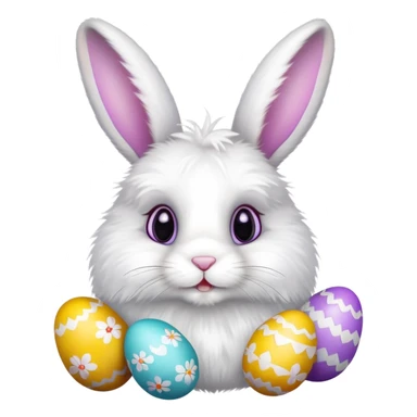 Kanin med påskägg sticker