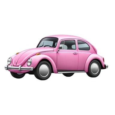 pink volkswagen beetle sticker
