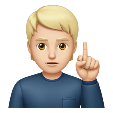 Someone putting a finger gun to their head sticker