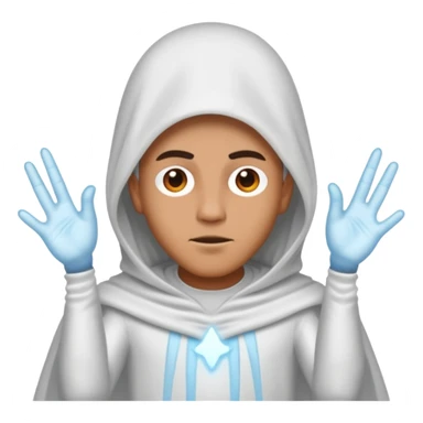 Make a guy in a ghost outfit with a point top sticker