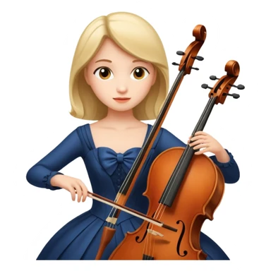 girl playing cello sticker