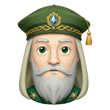 Dumbledore green scotland Tam o'shanter cap with decorative patterns sticker