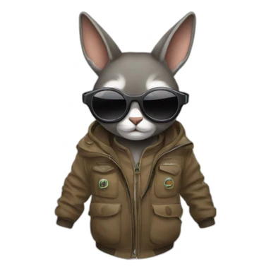 Mapache con gafas subido en un koenigsegg  sticker