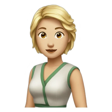 林品如 短发 女王韩国人 sticker