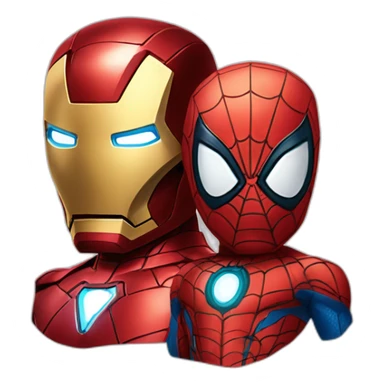 Iron man et spider man sticker