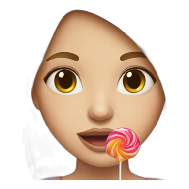 Girl With lolipop in mouth sticker